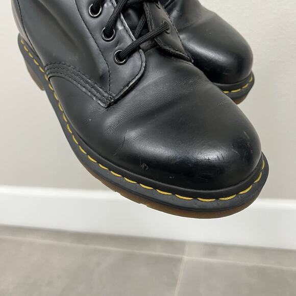 Dr Martens Smooth Leather Tall Boots Womens 7 Black Combat Leather Shoes 11855 main image 7
